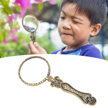 3x Magnifying Glass, Portable Bronze Loupe for Reading, Ideal for Students and Seniors, Exquisite Design