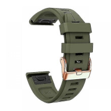 (Army green) Replacement Strap Fit For Garmin Fenix 5s Plus 6s Pro, Silicone 20mm Smartwatch Wristband