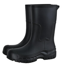 Damen-Regenstiefel Wadenhoch Wasserdicht Rutschfest Gummi Größe 37.5 EU Schwarz für Arbeit Garten Outdoor Aktivitäten