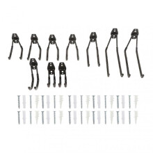 Garage Double Hooks Wall Mount Storage Utility Metal Hooks for Power Tools U and J Type