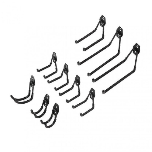 Garage Double Hooks Wall Mount Storage Utility Metal Hooks for Power Tools U and J Type 1