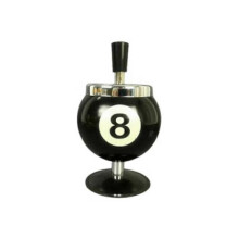 Pool Billiard Ball Design Ashtray Portable Metal Ashtray for Pool House High Quality Billiards Ashtray,Black,No. 8