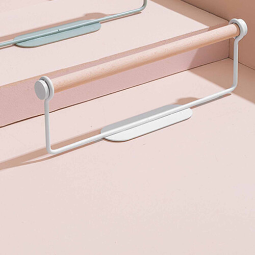 Bohrenfreier Eisen-Wandhalter für Papiertücher Weiß 2