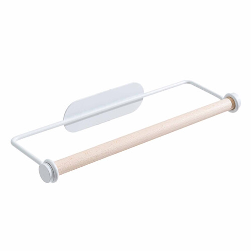 Bohrenfreier Eisen-Wandhalter für Papiertücher Weiß 1
