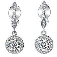 925 Sterling Silver Drop Earrings with Zirconia Stones for Women, Classic Style Jewelry for Parties and Birthdays