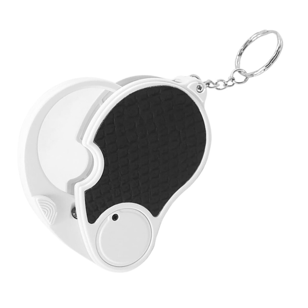 Light Foldable Faches Magnifying Glass With Led Portable Keychain For Jewelry Inspection And Reading 5X Magnification