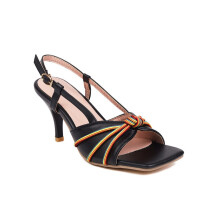8 cm Stiletto High Heel Shoes for Women, Black Fetish Sandals for Night Club, Pole Dance, Wedding, Size 42 EU