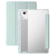 (Lenovo Tab M11, Green) For Lenovo Tab M11 (Xiaoxin Pad 11 2024) Highly Transparent Acrylic Tri-Fold Leather Case Lavender