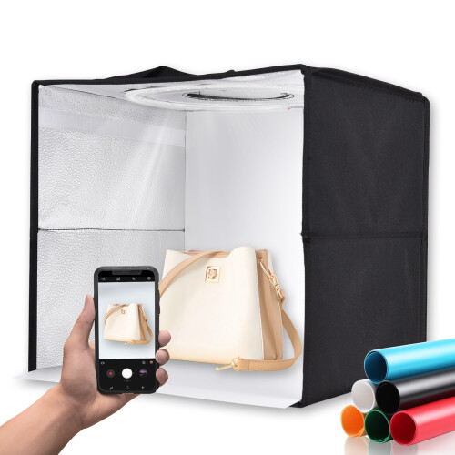 25x25x25cm Compact LED Light Tent Folding Desktop 2
