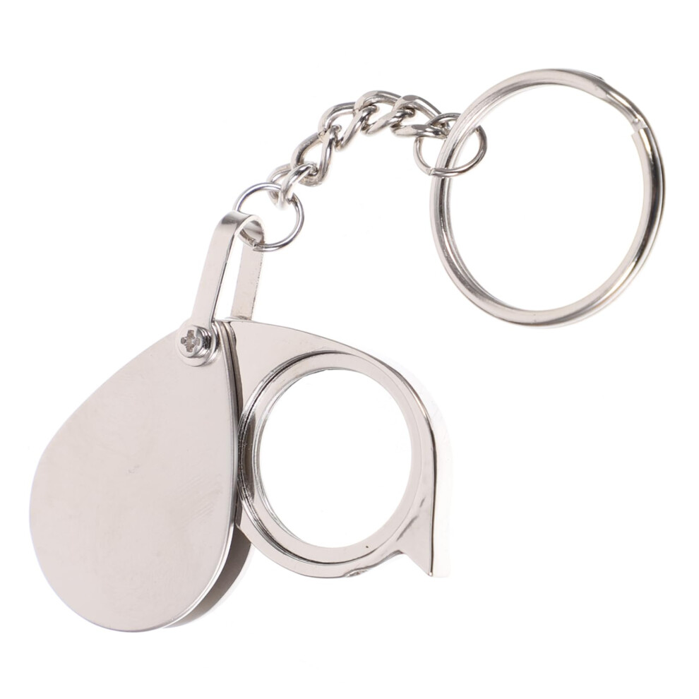 Mini Loupe for Reading - 15x Magnifying Glass Keychain with Foldable Design for Jewelry, Stamps, and Antiques