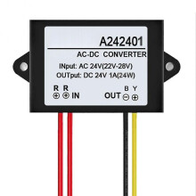 (1A) Ac 24v To Dc 24v 1/2/3a Mini Waterproof Power Supply Converter Adapter Module Qinhai