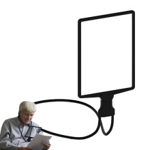 Book Magnifier for Reading, 3X Glass Lens, Flexible Gooseneck Design, Portable Magnifier for Seniors and Low Vision Use