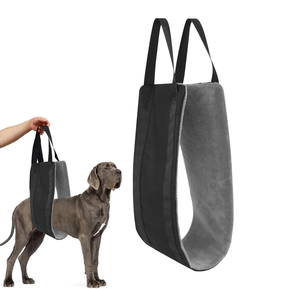 Gray Dog Towel For Hind Legs, Dog Leg Lifting Sling For Small And Large Dogs, Hip And Back Support For Injured Pets