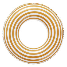 Inflatable Pool Safety Ring - Durable Striped PVC Swim Float for Beach and Pool Use, Long-Lasting Lifebuoy for Kids and Adults