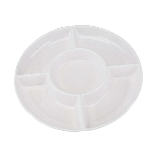 - inch Divided Serving Platters 5- Condiment Serving Tray Snack Fruit Candy Appetizer Serving Dishes for Home Restrant 2