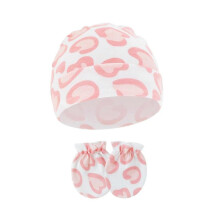 (Love) Comfortable Newborns Baby Hat with Matching Scratch Proof Mittens 0-6 Months Infants for Keeping Fingers Warm