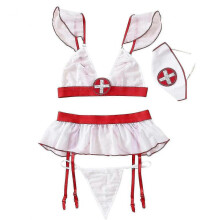 (L) Sexy Nurse Uniform Nightclub Party Cosplay Honeymoon Costume Pajamas