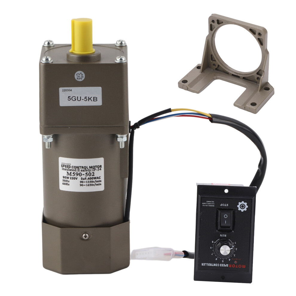 AC 220V 90W Single Phase Asynchronous Gear Motor