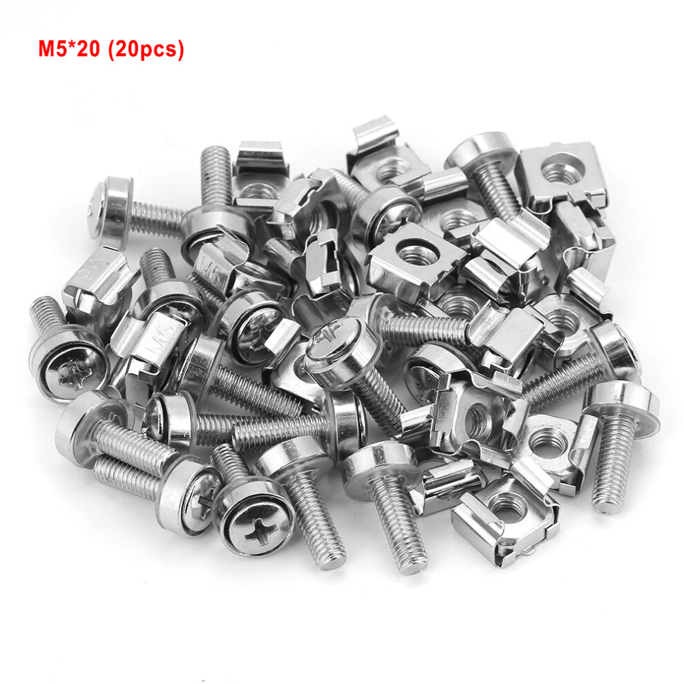 20pcs set Network Cabinet Rack Screws & Cage Nuts