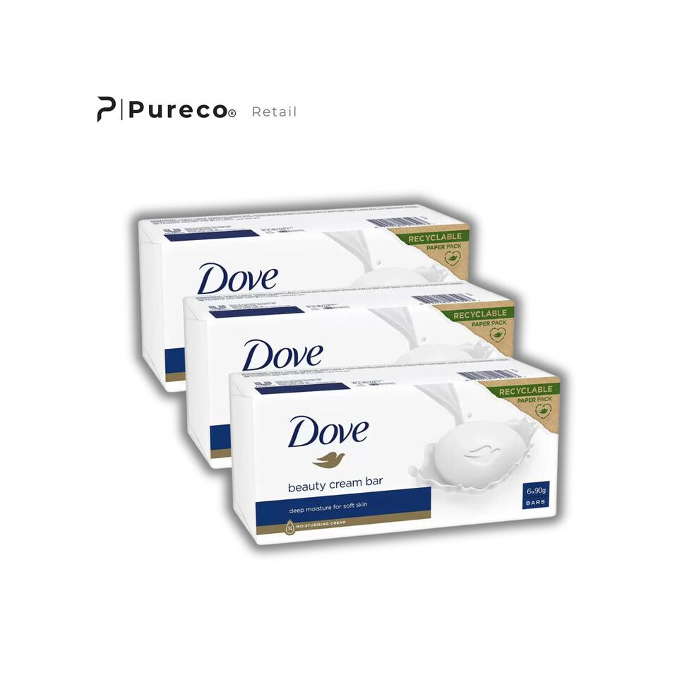 (Default) Dove Original Beauty Bar Soap with ¼ moisturising cream, 18 x 90 g