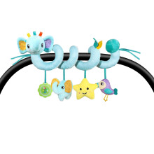Car Seat Toy - Plush Elephant Music Box Rattles for Babies 0-3 Years - Sensory Colored Toy for Cognitive Skills