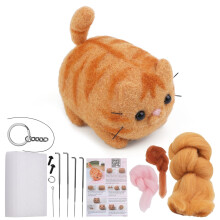 Needle Felting Starter Kits with Tools and Instructions, Wool Felt Craft Supplies for Beginners, Non-German Language Option