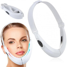 Electric V Face Shaping Massager, 5 Modes Microcurrent V Shape Face Massager, 8 Speeds Red Blue Phototherapy Face Massager