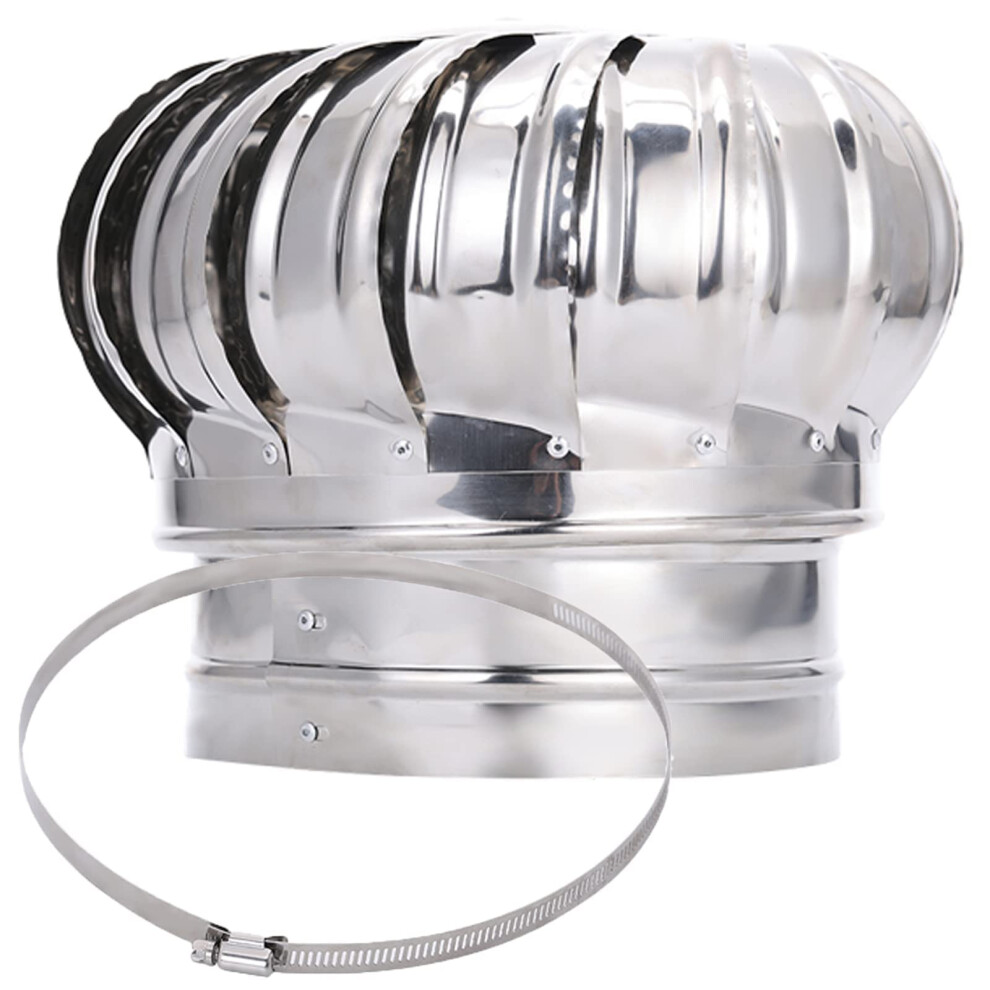 200mm Swivel Chimney Hood Vent Spinner - 304 Stainless Steel Anti Downdraft Chimney Attachment for Rain and Snow Protection-image-OPC-PK82VRJ-NEW