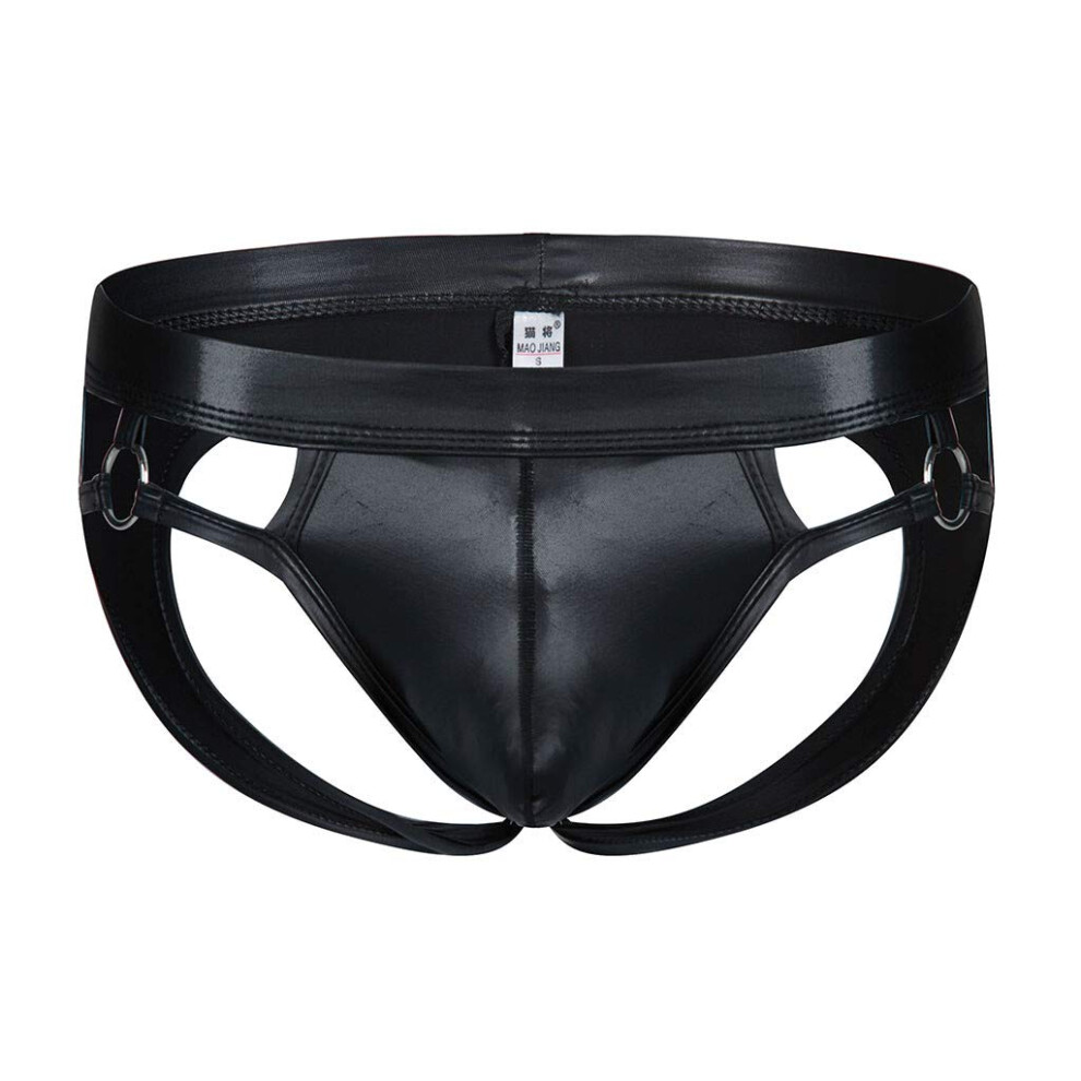 Black Sexy Lingerie Men's Latex Briefs High Elasticity Sissy Panties A01-L Erotic Clubwear Trousers String Thong