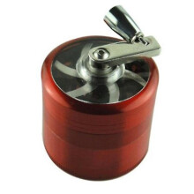 (red) Grinder, 4-in-1 Piece, Large Spice Grinder, Zinc Alloy Grinder, Spice Dry Grinder, Advanced Grinder