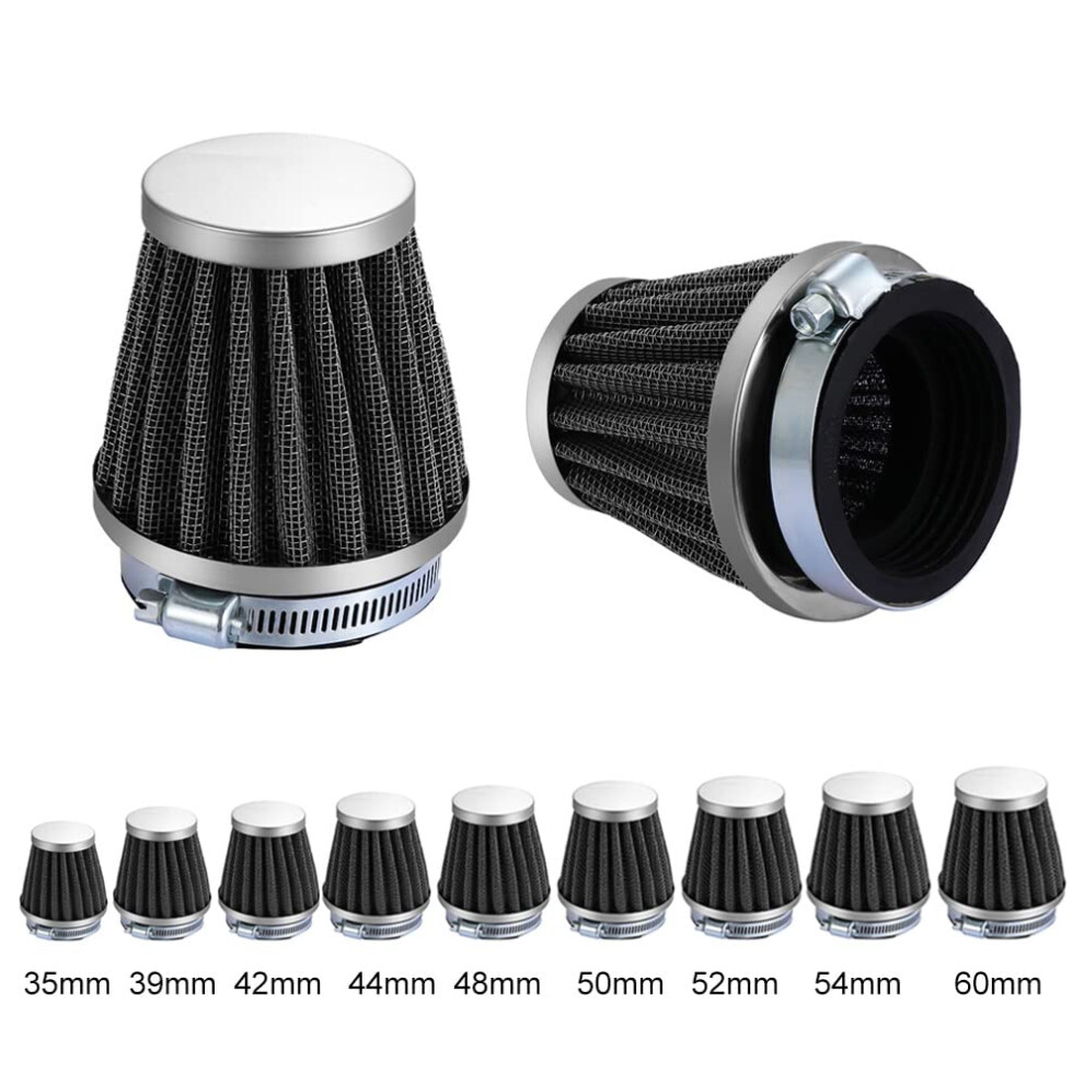 Motorcycle Universal Head Air Filter Intake 35Mm 39Mm 42Mm 44Mm 48Mm 50Mm 52Mm 54Mm 60Mm Compatible Replacement Filter 6038364980816