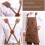 (grey) Heavy Duty Waxed Canvas Working Tool Apron With 9 Pockets, Adjustable Strap Aprons, Yellow Sx 4