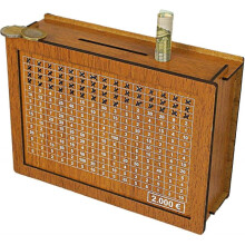 (2000 euros) 4 Sizes Savings Box Piggy Banks With Savings Goals And Tickable Numbers