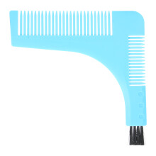 Herren Bart- & Schnurrbart-Formungswerkzeug Blau L-Form Kamm für präzises Styling