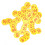 50Pcs Red & Yellow Beehive ABS Round Numbered Tags, 3.6cm 16