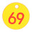 50Pcs Red & Yellow Beehive ABS Round Numbered Tags, 3.6cm 3