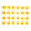 50Pcs Red & Yellow Beehive ABS Round Numbered Tags, 3.6cm 1
