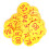 50Pcs Red & Yellow Beehive ABS Round Numbered Tags, 3.6cm 2