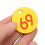 50Pcs Red & Yellow Beehive ABS Round Numbered Tags, 3.6cm 12