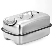 304 Stainless Steel Fuel Canister with Ergonomic Handle for Petrol, Diesel, Oil - Portable for Cars, Vans, Motorcycles