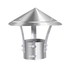 Conical Chimney Cap For Fireplace – Stainless Steel Stove Pipe Attachment, Weatherproof, 300mm, Enhanced Safety