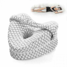 (White with strap) Heart Shaped Orthopedic Sleeping Pillow For Legs Wedge Cushion With Knee Support Sciatica Pads Body Cushion-yk