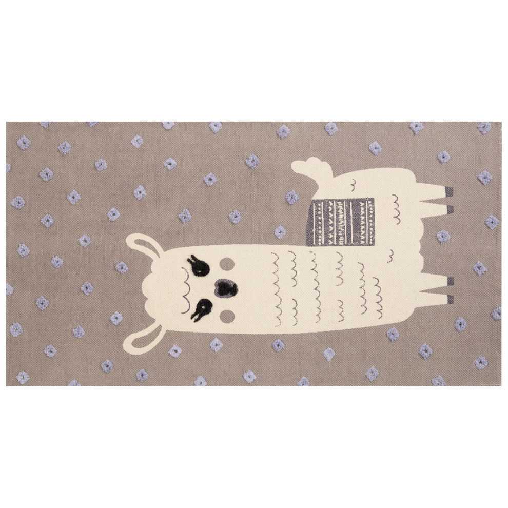 Beliani Kids Rug Lubuk Brown 80 X 150 Cm Cotton