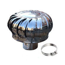 Rotating Chimney Cap 250mm, Stainless Steel 304, Weatherproof Ventilation, Prevents Birds and Debris, Roof Turbine Fan