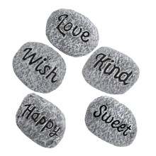Micro Landscape Flower Pot Aquarium Stones 5 Pack Natural Resin Gravel Decorative Wishing Stones for Aquarium Decor