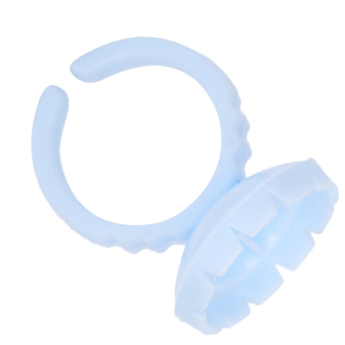 Einweg-Wimpernkleber-Behälter 100 Stück Blauer Kleber-Ring für Extensions 2