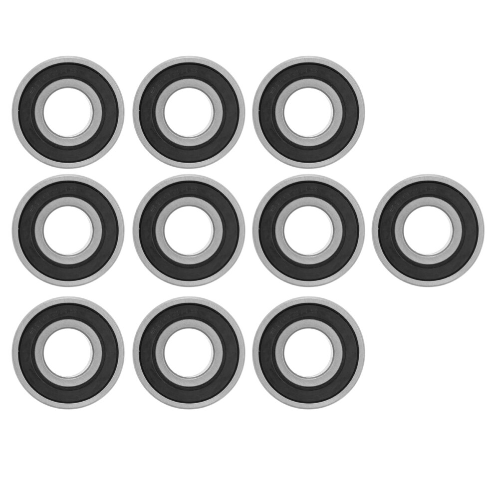10Pcs 6202-RS Black Bearing Steel Deep Groove Ball