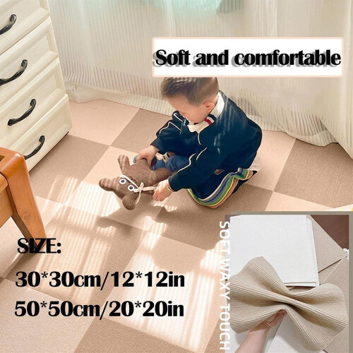 Self-Adhesive Non-Slip Square Carpet Tiles for Home and Office, Light Gray, Versatile Flooring Solution 1