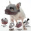 (L, Grey-red) Short Snout Dog Muzzles,bulldog Muzzle Adjustable Breathable Mesh Dog Muzzle For Briting Chewing 3