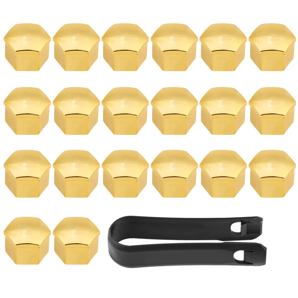 20Pcs 17Mm Universal Car Tyre Wheel Hub Covers Lug Gold 8320539595283